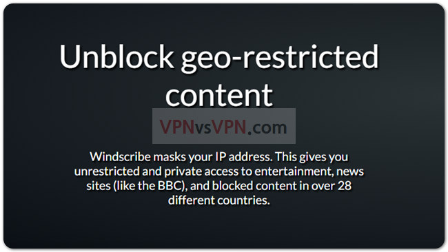 Windscribe VPN 장점
